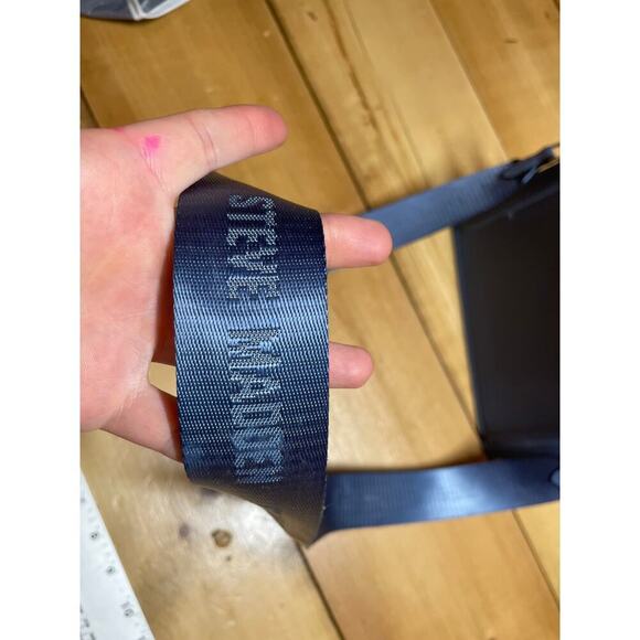 Steve Madden Bevelyn Satchel Crossbody Purse. Top handle. Blue. - Picture 2 of 9